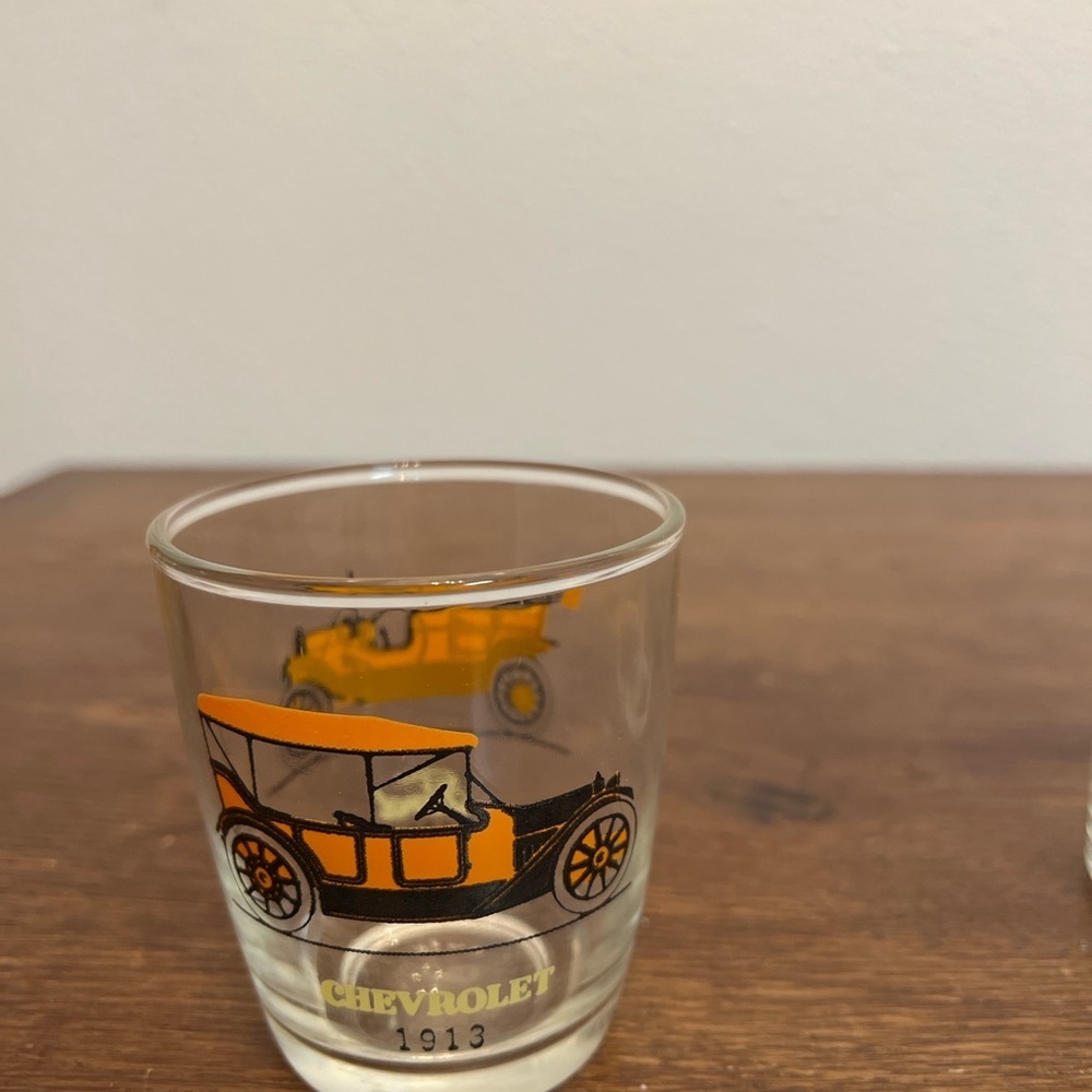 Set of 3 Vintage Libbey Classic Car Glasses Chevrolet, Stutz Mid-Century Barware - Picture 4 of 8